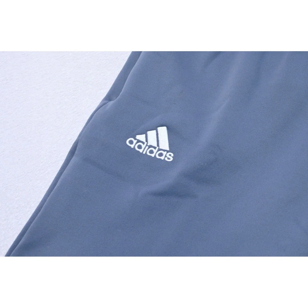 Adidas Athletic Sweat Pants Mens Medium Blue Grey Zip Pockets Excellent